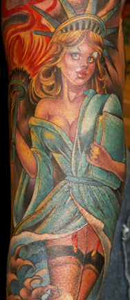 Tattoos - Ethnic American tattoos - Lady liberty